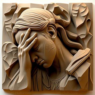 3D мадэль Джейн Фриман, американская художница. (STL)